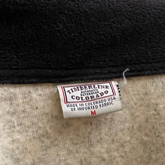 Vintage 1990's Collared Oversized Zip Up Sherpa Jacket - Picture 6 of 6